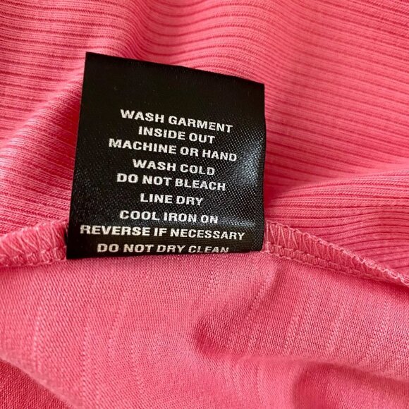 Kiss & Fly Pink Button Down Shirt Roll Tab Sleeves Women's Size Medium - Picture 9 of 10